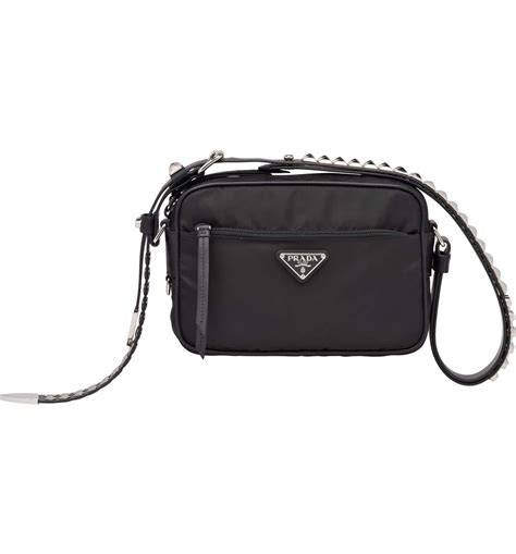 prada black mini|prada small nylon camera bag.